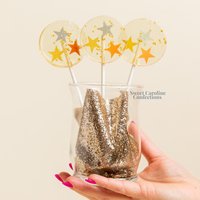 Metallic Star Lollips, Twinkle Party, Gesehen Bei Lebron James Töchter Goldsterne, Candy Lollips 4/Set von SweetCarolineConfect