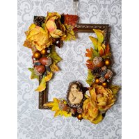 Moderner Herbstkranz Herbst Türkränze, Mit Igel Und Eicheln, Herbstkranz, Türkranz, Halloween, Ahornblatt von SweetDesignValentina