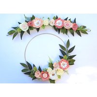 Set 0F Baby-Mädchen-Blumen-Blumenwand-Verzierungs-Draht-Verschönerung 12-Zoll-Gold-Ring-Kinderzimmer-Dekor-Mädchen-Raum-Garten-Waldland-Babyparty von SweetEnchantement