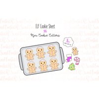 Elf Cookie Sheet Pan Und Mini Cutters - 5stk von SweetFrostedKC