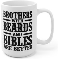 Brüder Mit Bärten Und Bibeln Kaffeetasse | Mikrowellen - Spülmaschinenfester Keramikbecher Christliche Brudergeschenke Für Männer, Tee, Heiße von SweetHoldings