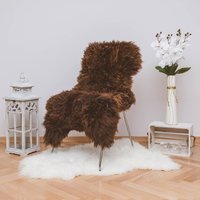 Natürlicher Brauner Schaffell Teppich, Echter Überwurf, Cottage Decor Pelzteppich, Weihnachten Wohnkultur Teppich von SweetHomeLY