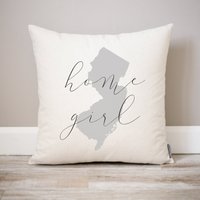 Benutzerdefinierte Zuhause Mädchen Zustand Kissen Wohnheim Dekor | Going Away Geschenk Für Sohn Tochter College Einzigartige Ideen von SweetHooligansDesign
