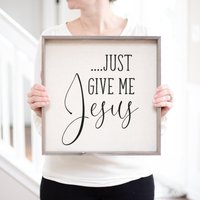 Gib Mir Jesus Zeichen | Ermutigungsgeschenk Christian Signs Wandkunst Küchenschilder Pastor Wertschätzung Geschenk Schrift von SweetHooligansDesign