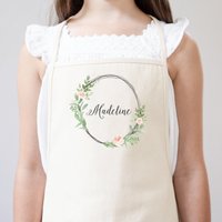 Kinder Blumenkranz Schürze | Jugendschürze Kinderschürze Voll Kid Craft Personalisierte Namensschürze Für von SweetHooligansDesign