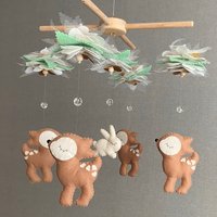 Reh Baby Mobile, Wald Mädchen Rehkitz Kinderzimmer Dekor, Bambi Mobile Für Mädchen, Waldkinderzimmer Dekor Reh Baby Mobile, Wald Mädchen Rehkitz Kinderzimmer Dekor, Bambi Mobile Für Mädchen, Waldkinderzimmer Dekor von SweetMobiles