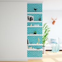 Abnehmbare Tapete Blaue Schuppen Handgezeichnete Meerjungfrau von SweetPeaWallDesign