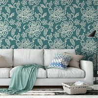 Abnehmbare Tapete Mit Blumenspitze Selbstklebend Im Vintage-stil von SweetPeaWallDesign