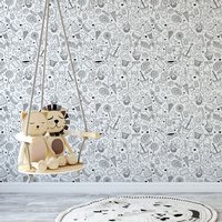 Gekritzel-Eis-Tapete Color-Me-Entfernbares Wand-Dekor von SweetPeaWallDesign