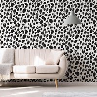 Leopard Schwarz Abnehmbare Tapete G210-27 von SweetPeaWallDesign