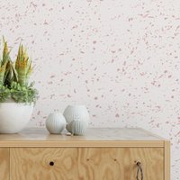 Pink Speckle Tapete | Abnehmbare Blush Akzent Rosa Dezente Terrazzo von SweetPeaWallDesign
