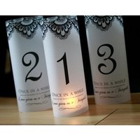 Spitzen Märchen Tischnummer Leuchten, 30Er Set von SweetSights