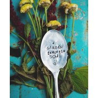 Garten Marker Löffel Silberlöffel, Gärtner Geschenk, Gestempelt Löffel, Zitat, Besteck, Silbernen von SweetThymeDesign
