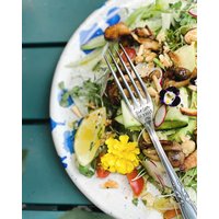 Garten Zum Tisch | Gestempelte Gabel Silber Gabel Salat Speise Gestempeltes Besteck Geschenk Zur Wohnungserwärmung Hochzeit Süßer Thymian Design von SweetThymeDesign