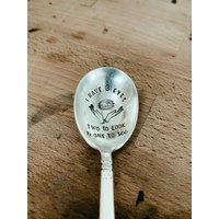 I Have Three Eyes Two To Look & One See - Gestempelter Silberlöffel Inspirierendes Geschenk Gestempeltes Silber Drittes Auge Mystisch von SweetThymeDesign