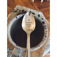 Ich Liebe Dich So - Gestempelt Silberlöffel Kaffeelöffel Teelöffel Vintage-Löffel Silbernen Löffel Tee Ich Liebe Dich So - Gestempelt Silberlöffel Kaffeelöffel Teelöffel Vintage-Löffel Silbernen Löffel Tee von SweetThymeDesign