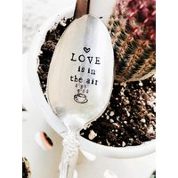 Kaffee Löffel-Gestempelt Teelöffel - Liebe Löffel Silbernen Gestempelt Kaffeelöffel Geschenk Vintage Silber-Löffel von SweetThymeDesign