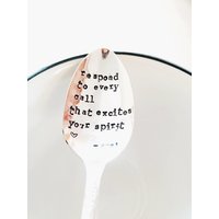 Reagieren Sie Auf Jeden Anruf, Der Ihren Geist Aufregt Tägliches Mantra Inspirierendes Rumi-Zitat Silberlöffel Positives Geschenk Zum Abschluss von SweetThymeDesign