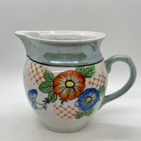 Blaues Lüsterware Blumen Japan Teekanne Vintage von SweetTimeMercantile