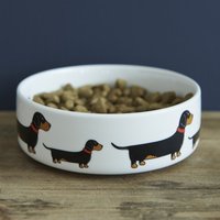 Dackel/Wurst Hund Keramik Futter Wasserschale von SweetWilliamLondon