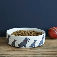 Große Grau Schnauzer Keramik Hundefutter/Wasserschale von SweetWilliamLondon