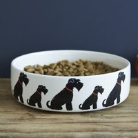 Große Schwarze Schnauzer Keramik Hundefutter/Wasserschale von SweetWilliamLondon