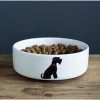 Kleine Schwarze Schnauzer Keramik Hundefutter/Wasserschale von SweetWilliamLondon