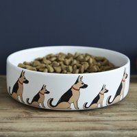 Schäferhund Keramik Hundefutter/Wasserschale von SweetWilliamLondon