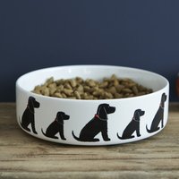 Schwarze Cocker Spaniel Keramik Hund Essen/Wasserschale von SweetWilliamLondon