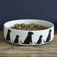 Schwarze Labrador Keramik Hundefutter/Wasserschale von SweetWilliamLondon