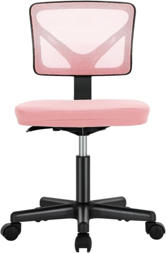 Sweetcrispy Büro-Computer-Schreibtischstuhl, ergonomisch, niedrige Rückenlehne, Netz-Rollstuhl, Drehstuhl mit Rollen, armloser bequemer Sitz, Lendenwirbelstütze für Zuhause, Schlafzimmer Sweetcrispy Büro-Computer-Schreibtischstuhl, ergonomisch, niedrige Rückenlehne, Netz-Rollstuhl, Drehstuhl mit Rollen, armloser bequemer Sitz, Lendenwirbelstütze für Zuhause, Schlafzimmer von Sweetcrispy