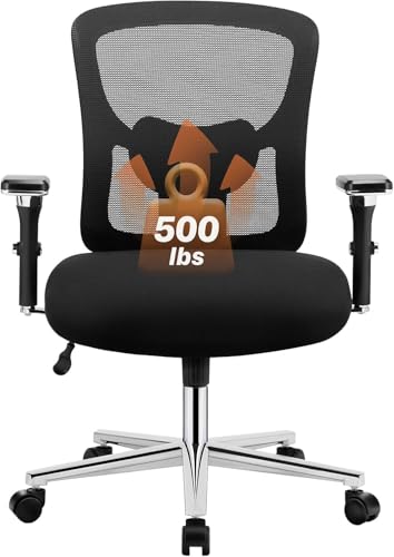 Sweetcrispy Großer und hoher Bürostuhl mit Lendenwirbelstütze, 227 kg, robuster Netzstoff, ergonomischer Computerstuhl mit 4D-Armlehne und breitem, bequemem Sitz, Rollen für Sweetcrispy Großer und hoher Bürostuhl mit Lendenwirbelstütze, 227 kg, robuster Netzstoff, ergonomischer Computerstuhl mit 4D-Armlehne und breitem, bequemem Sitz, Rollen für von Sweetcrispy