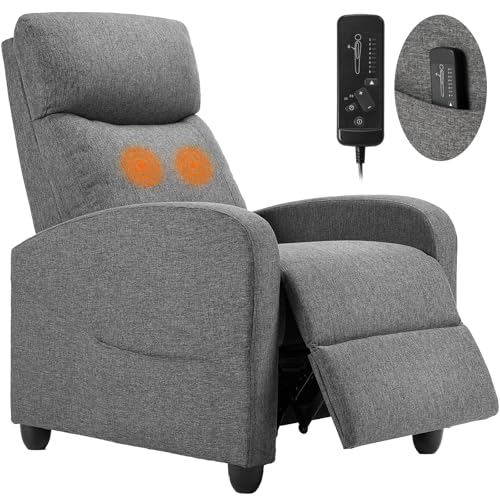 Sweetcrispy Massage-Liegestuhl für Erwachsene, Verstellbarer Heimkino-Sitz mit Lendenwirbelstütze für Wohnzimmer, moderner Stoffliege, Hellgrau Sweetcrispy Massage-Liegestuhl für Erwachsene, Verstellbarer Heimkino-Sitz mit Lendenwirbelstütze für Wohnzimmer, moderner Stoffliege, Hellgrau von Sweetcrispy