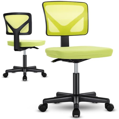Sweetcrispy Mid-Back Swivel Mesh Office Chair mit gepolstertem Sitz, höhenverstellbarer, ergonomischer, gepolsterter Büro-Schreibtischstuhl von Sweetcrispy