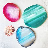Geode Achat Scheiben, Lose Tischkarten, Handwerksstücke Zum Verkauf, Öffentliche Farbvielfalt, Achatplatte von SweetieeDesigns