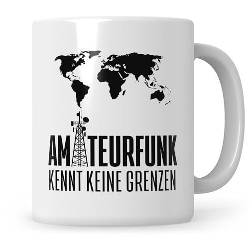 Amateurfunk Tasse - Amateurfunk kennt keine Grenzen - Funkgerät Amateurfunker Geschenk Kaffeetasse von Sweetify