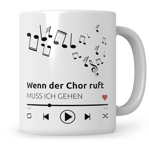 Chor Tasse, Musik Geschenk für Chorsänger, Kaffeetasse Sänger, Geschenkidee Sängerin Becher Chorprobe Kaffeebecher Chorleiter Dirigent von Sweetify