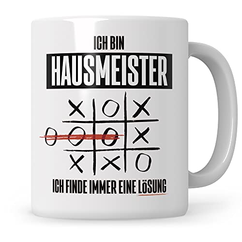 Sweetify Hausmeister Tasse Ich bin Hausmeister Hausverwalter Geschenkidee Hausmeister Spruch Kaffeetasse Lustiges Hauswart Geschenk Concierge von Sweetify