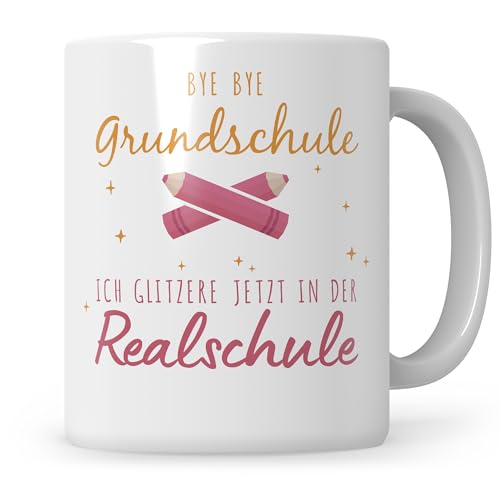 Realschule 5. Klasse Geschenk Einschulung Tasse Realschule Übergang Schulwechsel Grundschule Realschule Empfehlung Übertritt Kakaobecher Mädchen Becher von Sweetify