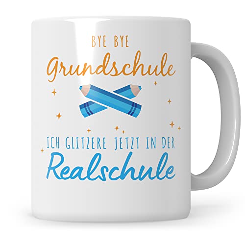 Sweetify Realschule 5. Klasse Geschenk Tasse Realschule Übergang Schulwechsel Grundschule Realschule Empfehlung Übertritt Kakaobecher Junge Becher von Sweetify