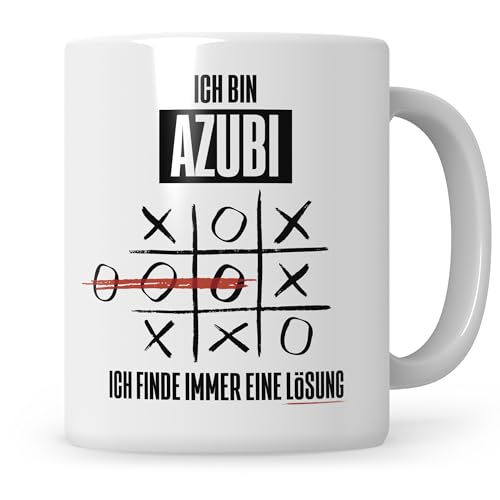 Sweetify Azubi Tasse Azubine Geschenkidee Auszubildender Lehrling Firma Lehre Geschenk Ich bin Azubi ich finde immer eine Lösung von Sweetify