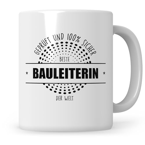 Sweetify Beste Bauleiterin Tasse Geschenk Hausbau Bauherrin Baubeginn Baustelle Geschenkidee von Sweetify