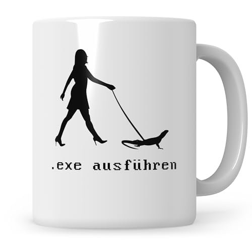 Sweetify Informatikerin Tasse Geschenk Kaffeebecher Informatik IT Kaffeetasse Programmiererin Spruch Geschenkidee Administratorin exe ausführen Nerd von Sweetify