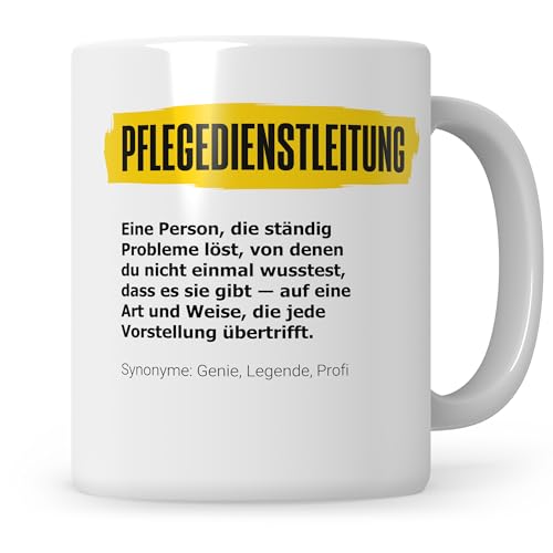 Sweetify PDL Tasse Pflegedienstleiter Geschenk Pflegedienstleitung Kaffeetasse Pflegekraft Pflegedienstleiterin von Sweetify