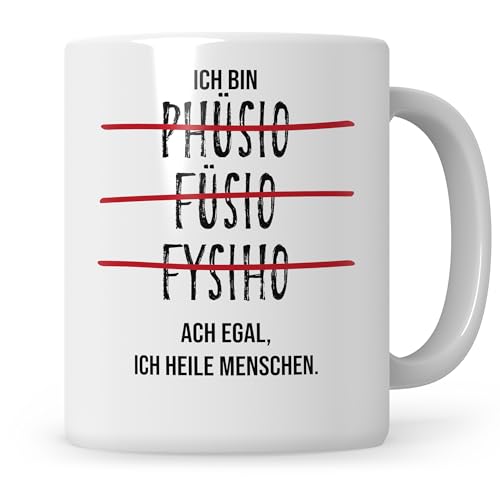 Sweetify Tasse Physiotherapeut lustig, Ich bin Physio lustige Kaffeetasse Geschenkidee von Sweetify