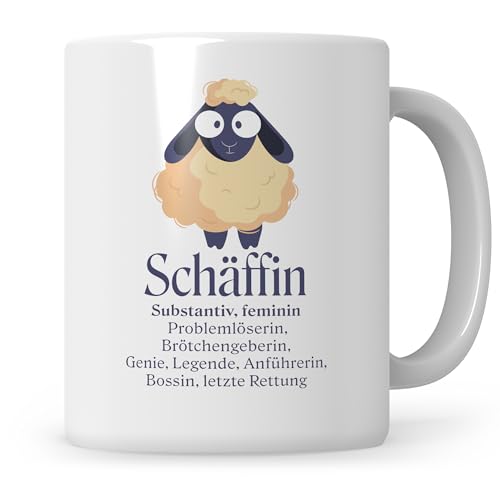 Sweetify Tasse Chefin Geschenke Führungskraft Vorgesetzte Abteilungsleiterin Kaffeebecher Führungskraft Abschied lustige Geschenkidee Kaffeetasse Beförderung Schäffin von Sweetify