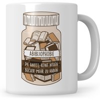 Abibliophobie Die Angst Keine Neuen Bücher Mehr Zu Haben, Leseratte Bücherwurm Kaffeetasse, Buchliebhaber Becher Leser Leserin Kaffeetasse von SweetifyNET