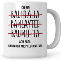 Bauleiter Tasse Lustig Bauführer Kaffeetasse Hausbau Geschenk Bauherr Baubeginn Baustelle Geschenkidee von SweetifyNET