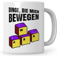 Gaming Tasse Wasd, Dinge Die Mich Bewegen Kaffeetasse Für Gamer Geschenk Zocker Geschenkidee Spruch Lustig Gaming-Fans von SweetifyNET