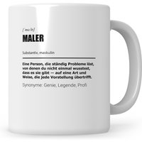Maler Tasse Geschenk Beruf Malermeister Geschenkidee Kaffeetasse von SweetifyNET
